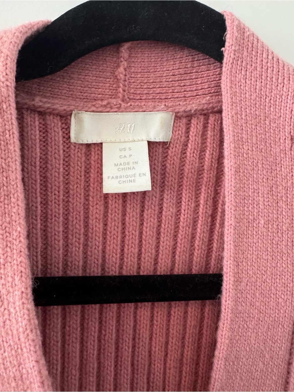 H&M Dusty Rose Ribbed Button-Front Cardigan - Picture 2 of 4